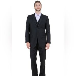 Men's Black 3 piece Suit 40S